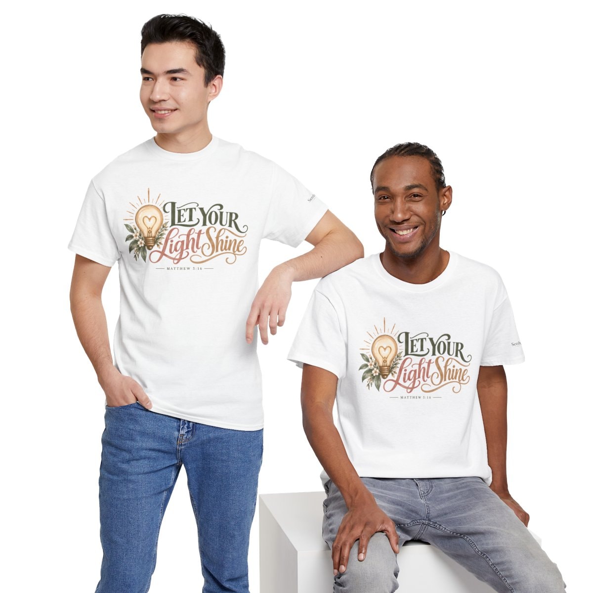 Let Your Light Shine Tee in White