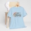She Is Strong Tee in Light Blue
